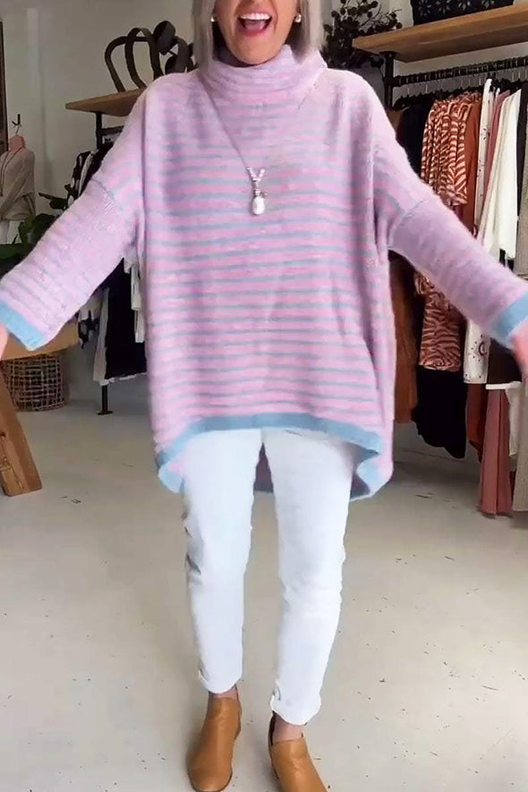 Women's Casual Striped Long Sleeve Sweater