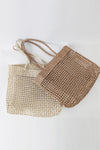 Woven tote shoulder bag