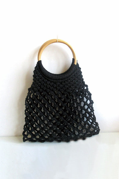 Thick cotton rope woven bag