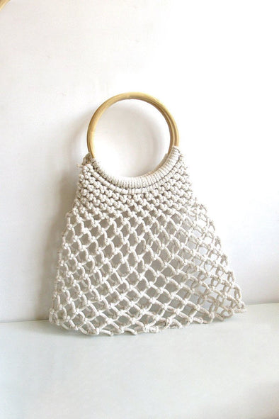 Thick cotton rope woven bag