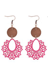 Bohemian hollow earrings with irregular lace