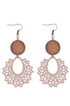 Bohemian hollow earrings with irregular lace