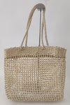 Woven tote shoulder bag