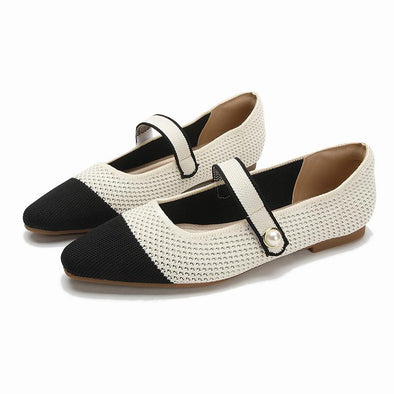 Flat Buckle Fabric Flat Shoes