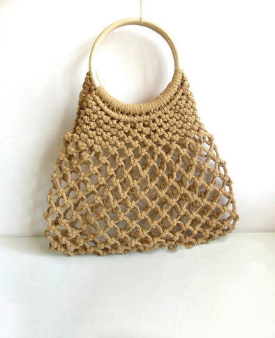 Thick cotton rope woven bag