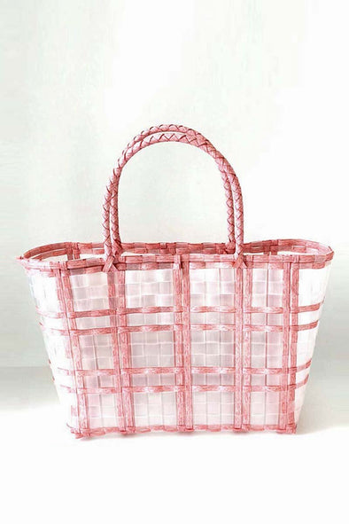 Transparent jelly bag beach bag plastic woven casual bag