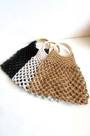 Thick cotton rope woven bag