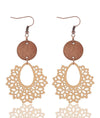 Bohemian hollow earrings with irregular lace