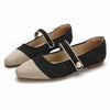 Flat Buckle Fabric Flat Shoes