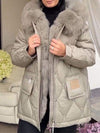 Women's Fur Collar Hooded Coat