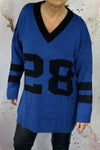 Women's Casual Digital Stripe Long Sleeve Sweater