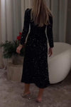 Women's Round Neck Sequined Dress