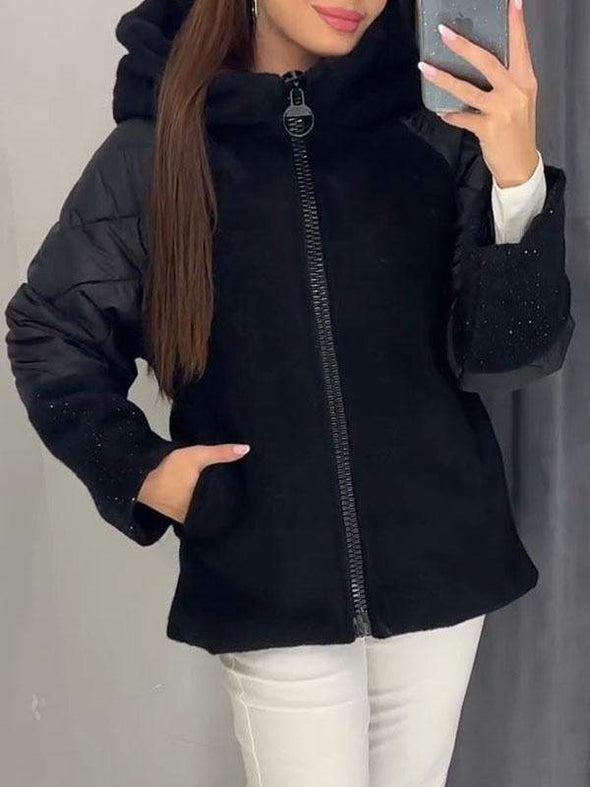 Women's Turtleneck Hooded Cotton Coat