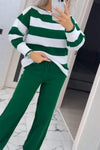 Women's Casual Colorblock Knit Two-Piece Set