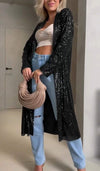 Women's Fashion V-Neck Sequin Cardigan Jacket