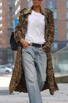 Women's fashionable leopard print long coat