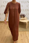 Women's Casual Solid Color Crew Neck Dress