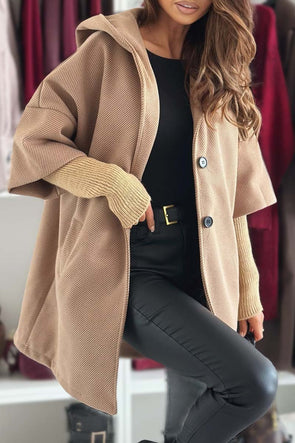 Women's Fashion Hooded Long Sleeve Coat