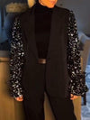 Women's Sequin Patchwork Coat