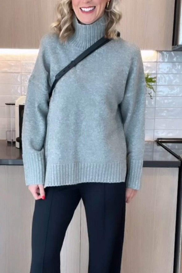 Women's Casual Turtleneck Knitted Sweater