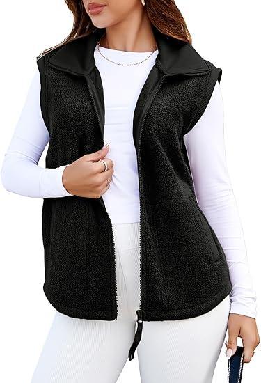 Women's Lapel Plush Vest