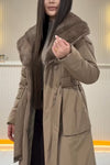 Woman Casual Plush Lapels And A Windproof And Warm Long Coat