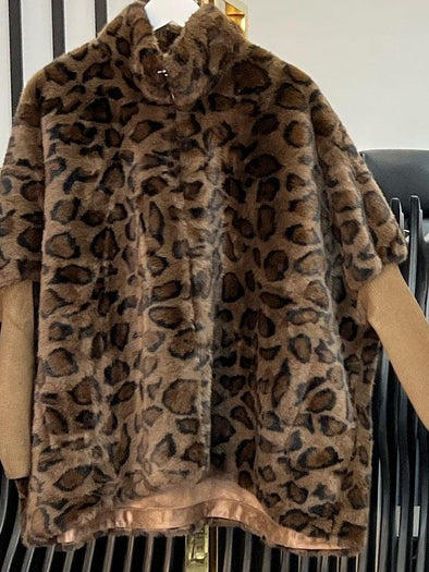 Women's Leopard Print Long Sleeve Coat