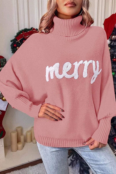 Women's Christmas High-neck Loose Sweater