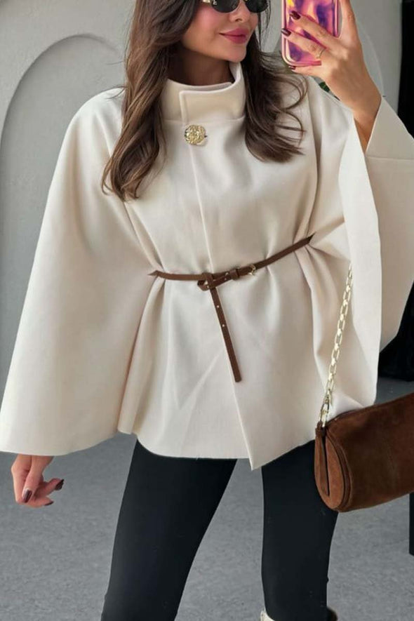 Women's Casual Solid Color Cape Top