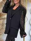 Women's Sequin Patchwork Blazer