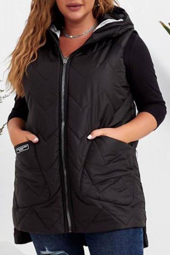 Women's down jacket hooded vest