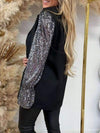 Women's Sequin Patchwork Blazer