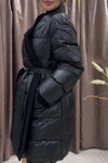 Women's Tie Waist Long Coat