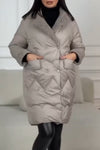 Women's loose casual down overcoats