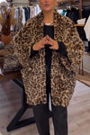 Women's Casual Leopard Print Loose Fur Coat