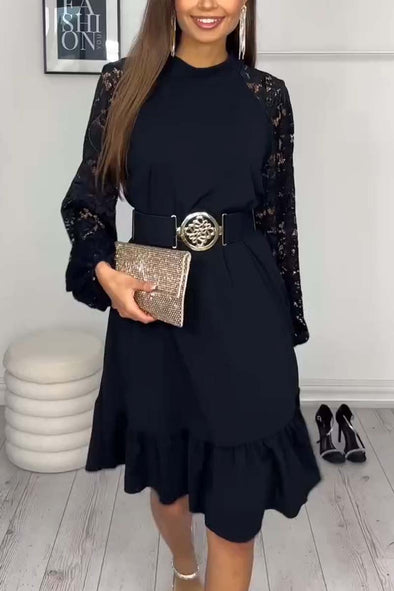 Women's Casual Lace Sleeve Dress