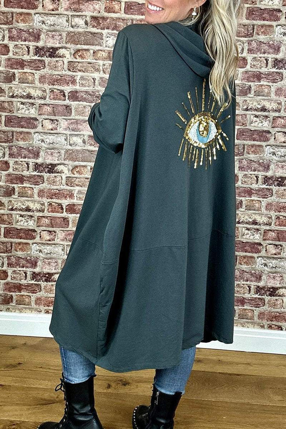 Women's Long Sleeve Hooded Coat