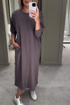 Women's Casual Round Neck Loose Dress