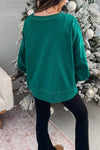 Women's Round Neck Long Sleeve Santa Claus Sweatshirt