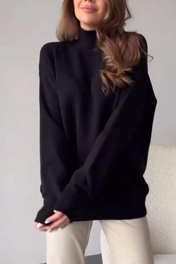 Women's Casual High-neck Knitted Sweater