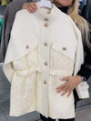 Women's Turtleneck Patchwork Cotton Coat