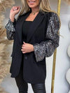 Women's Sequin Patchwork Blazer