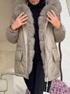 Women's Fur Collar Hooded Coat