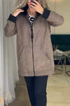 Women's Casual Solid Color Pocket Zipper Cardigan