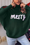 Women's Christmas High-neck Loose Sweater