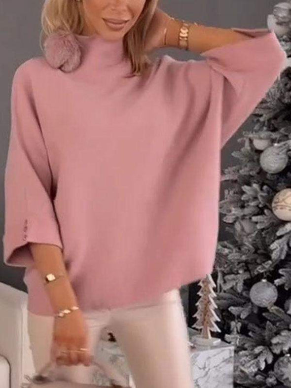 Women's Turtleneck Long Sleeve Pullover Sweater