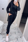 Women's Casual Velvet Hooded Track Suit