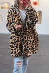 Women's Casual Leopard Print Long Sleeve Jacket