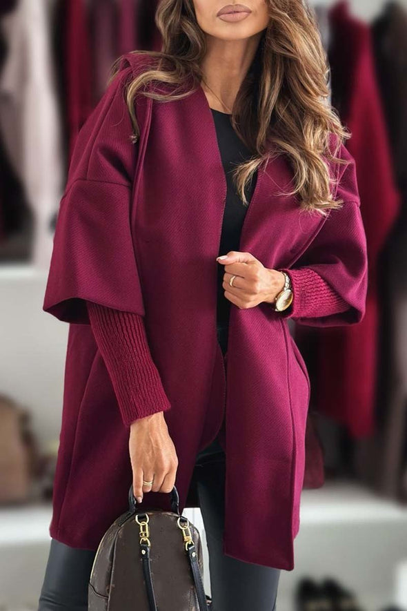 Women's Fashion Hooded Long Sleeve Coat