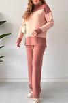 Women's Casual Colorblock Knit Two-Piece Set